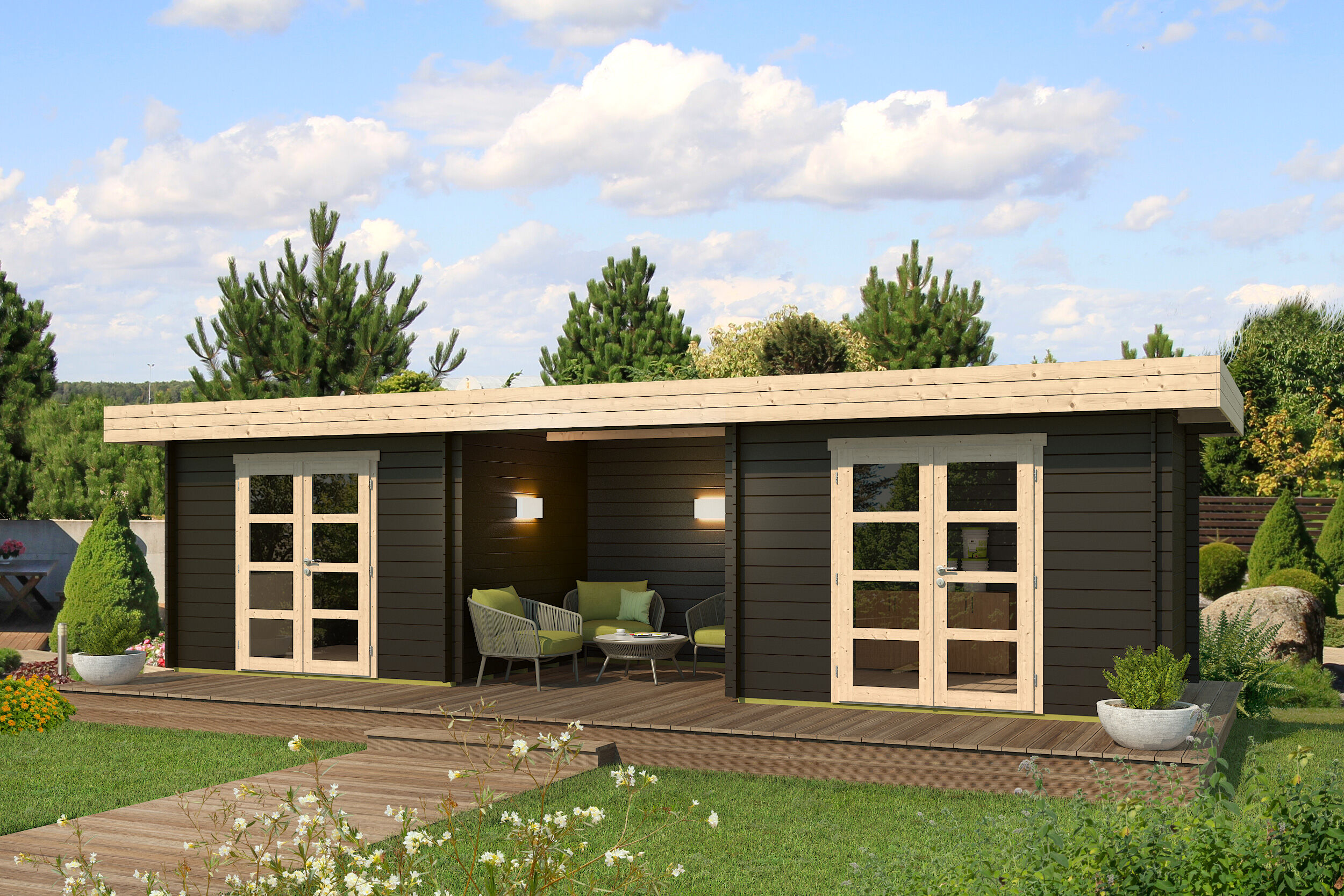 Fjordholz Gartenhaus Modell Johann 44| Rabatt: 26%|6x3m