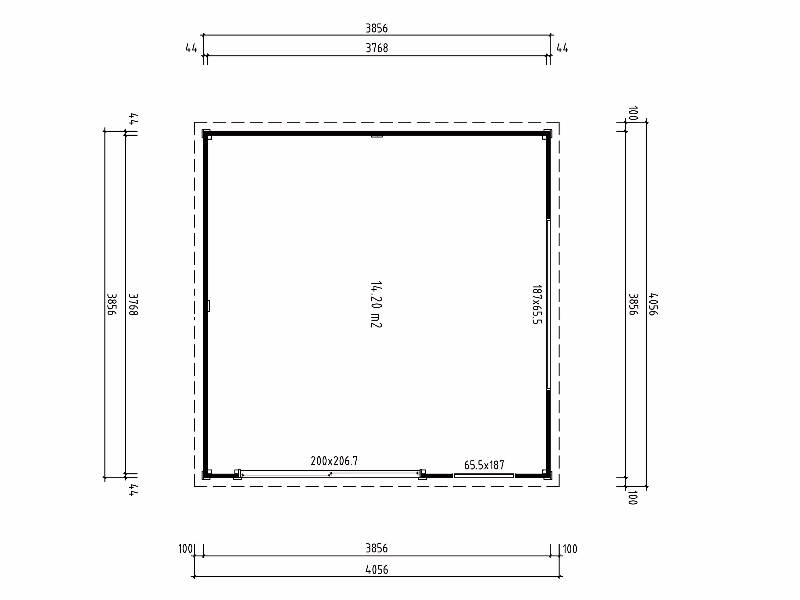 Fjordholz Gartenhaus Modell Juist-2 mit Anbau| Rabatt: 26%