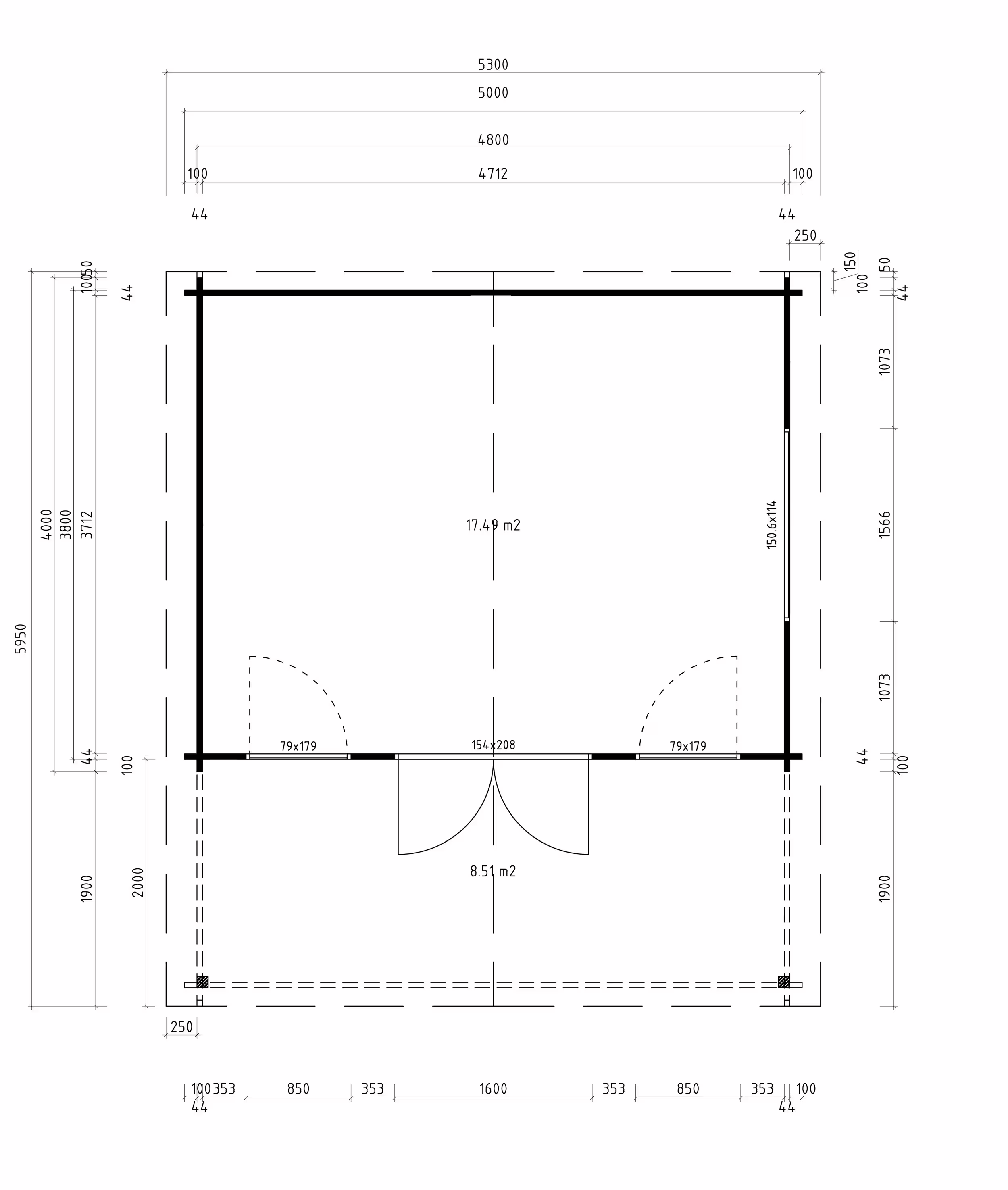 Gartenhaus Modell Julia 44 A| Rabatt: 26%|5x4m Gartenhaus Modell Julia 44 A| Rabatt: 26%|5x4m