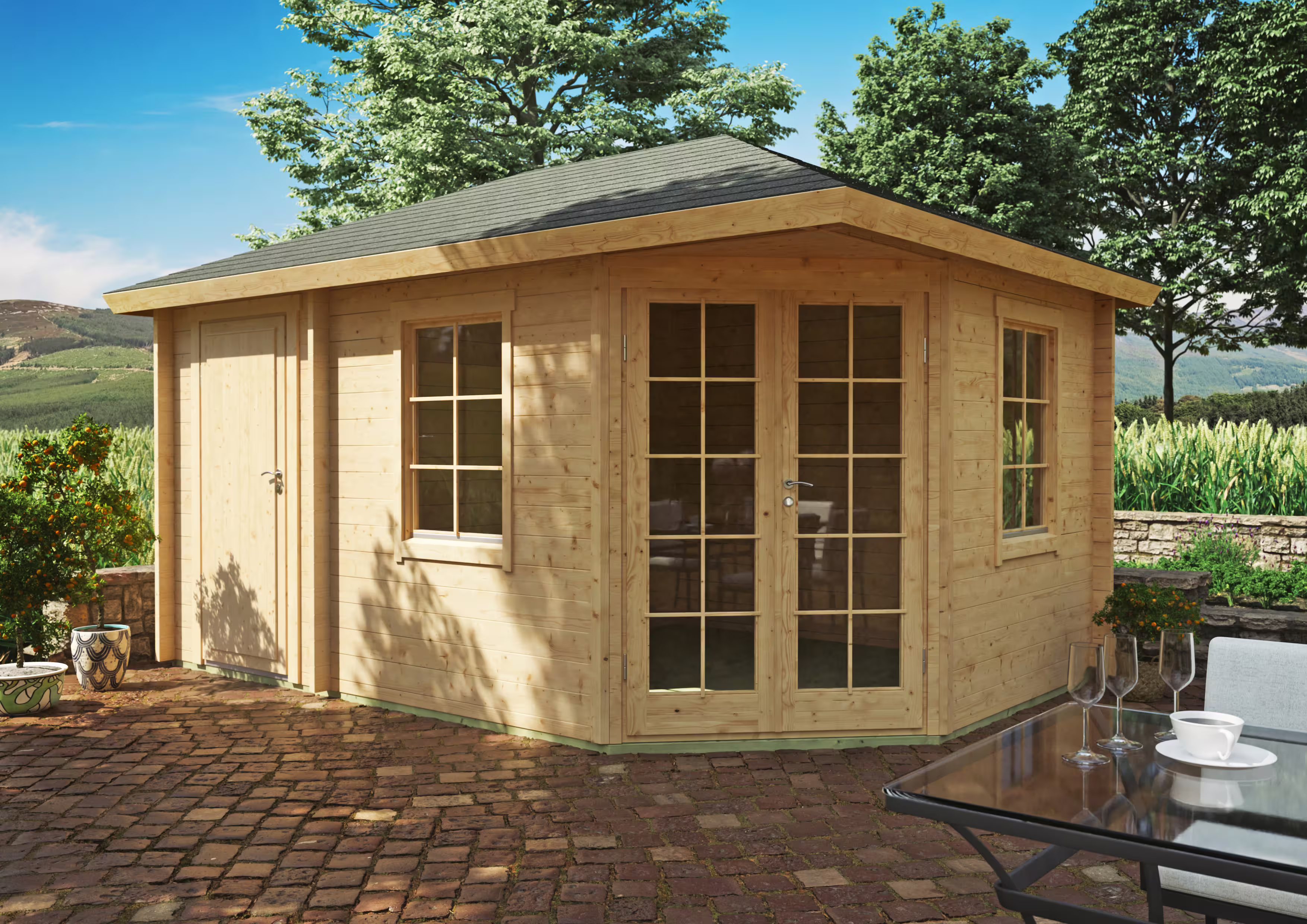 Fjordholz Gartenhaus Modell Kiano 44 B| Rabatt: 26%