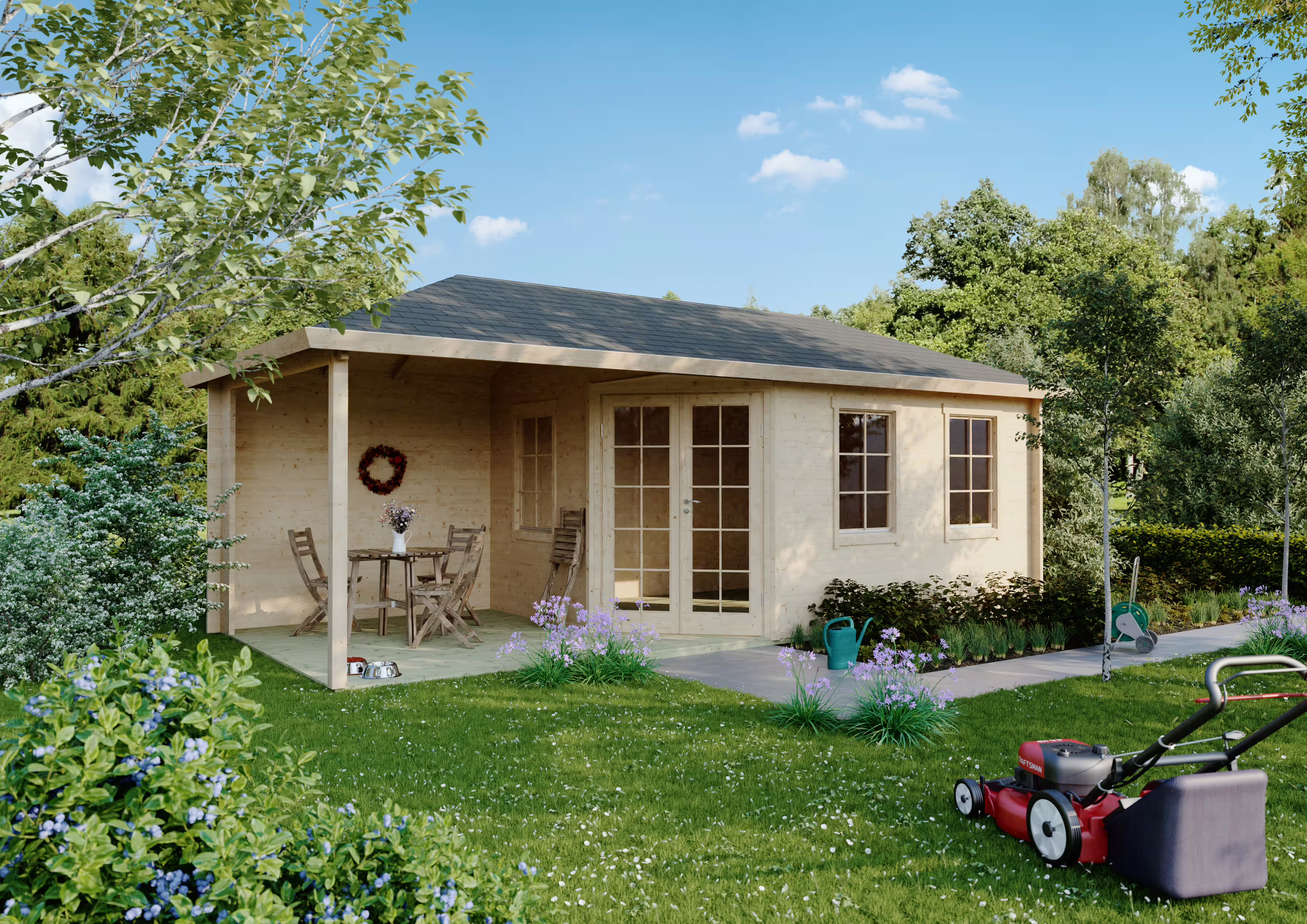 Fjordholz Gartenhaus Modell Kiano 44 C| Rabatt: 26%|6x4m
