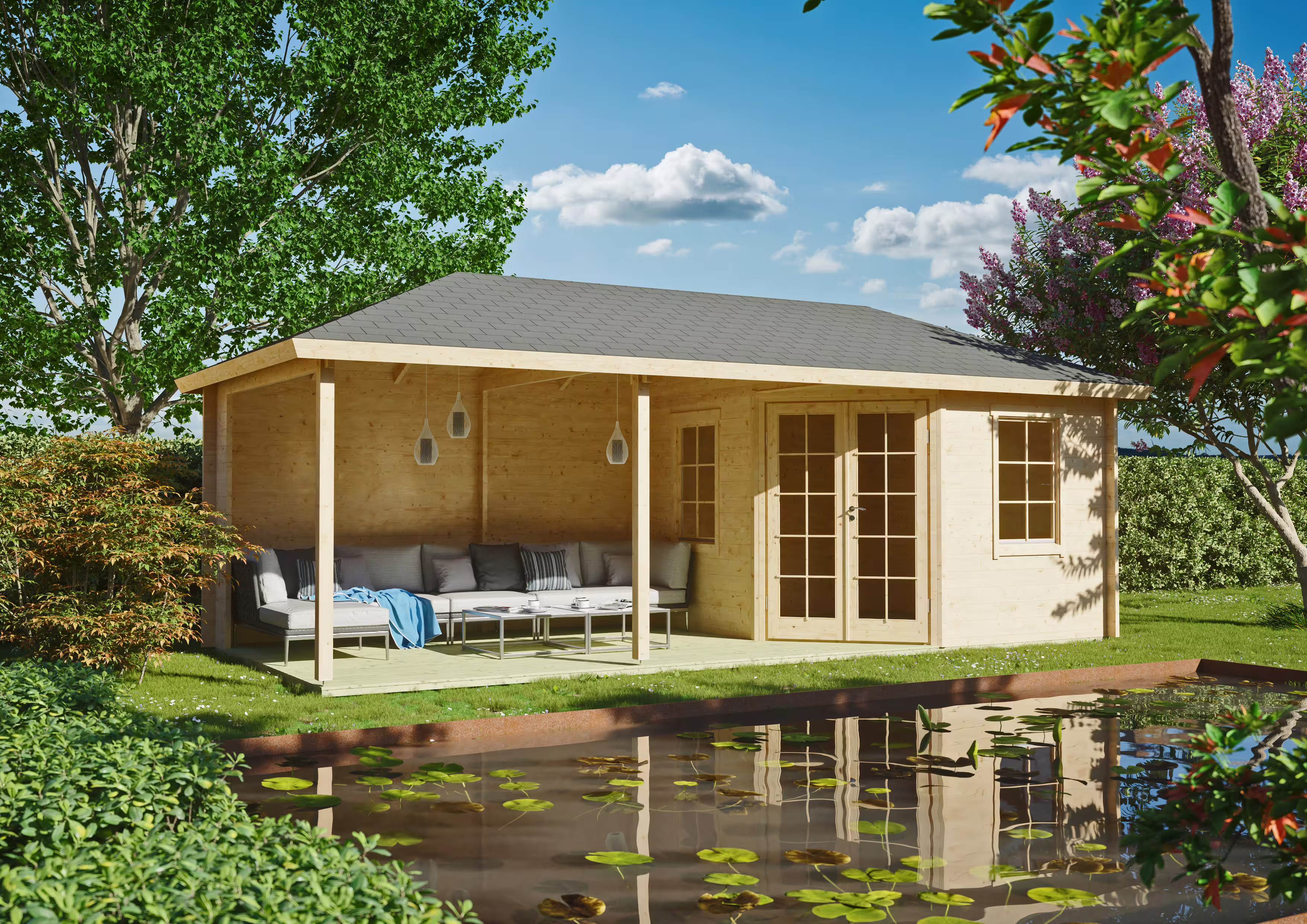 Fjordholz Gartenhaus Modell Kiano 44 E| Rabatt: 26%|6x4m Fjordholz Gartenhaus Modell Kiano 44 E| Rabatt: 26%|6x4m