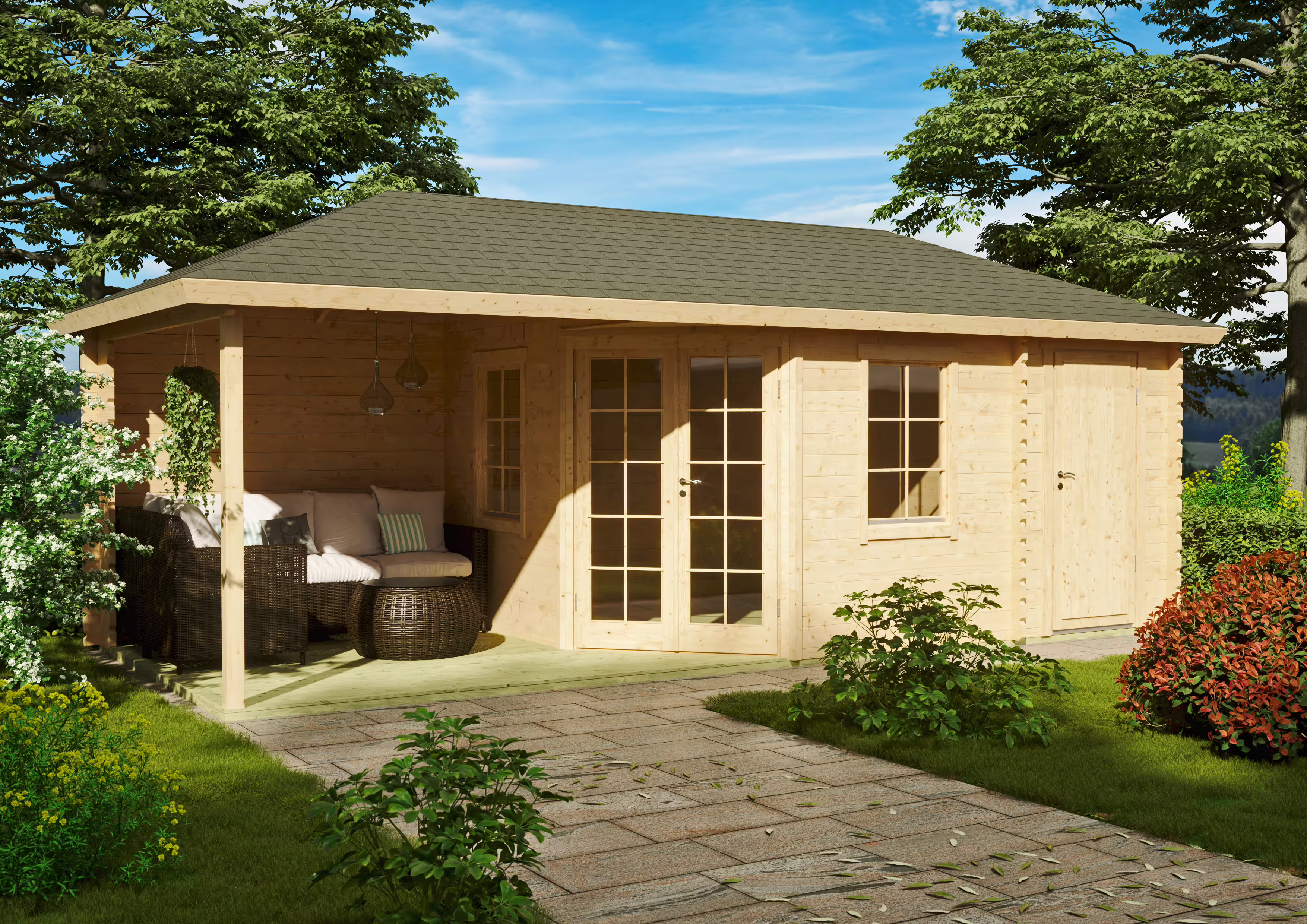 Fjordholz Gartenhaus Modell Kiano 70 A| Rabatt: 26%