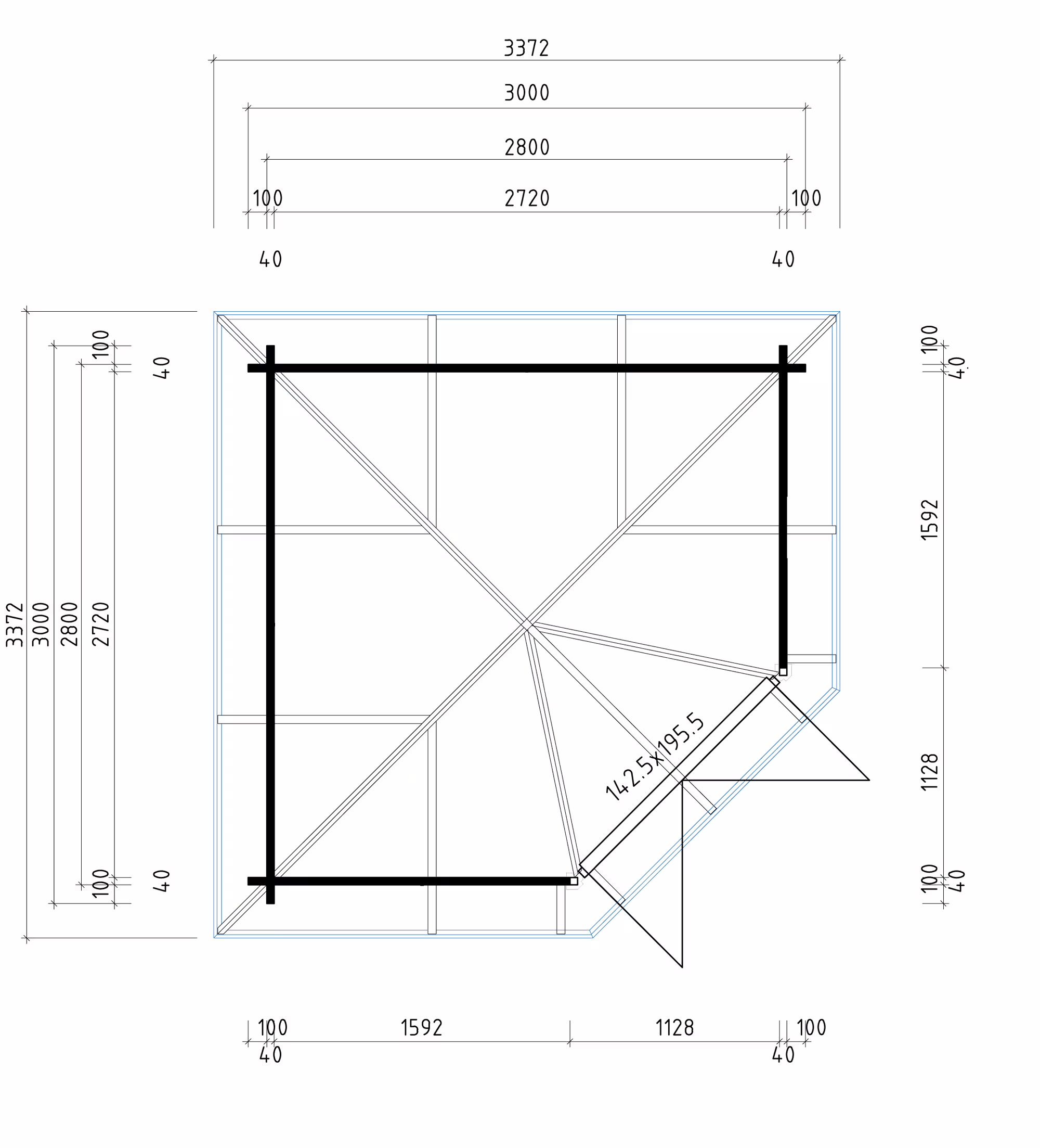 Gartenhaus Modell Leon 40 B| Rabatt: 26%