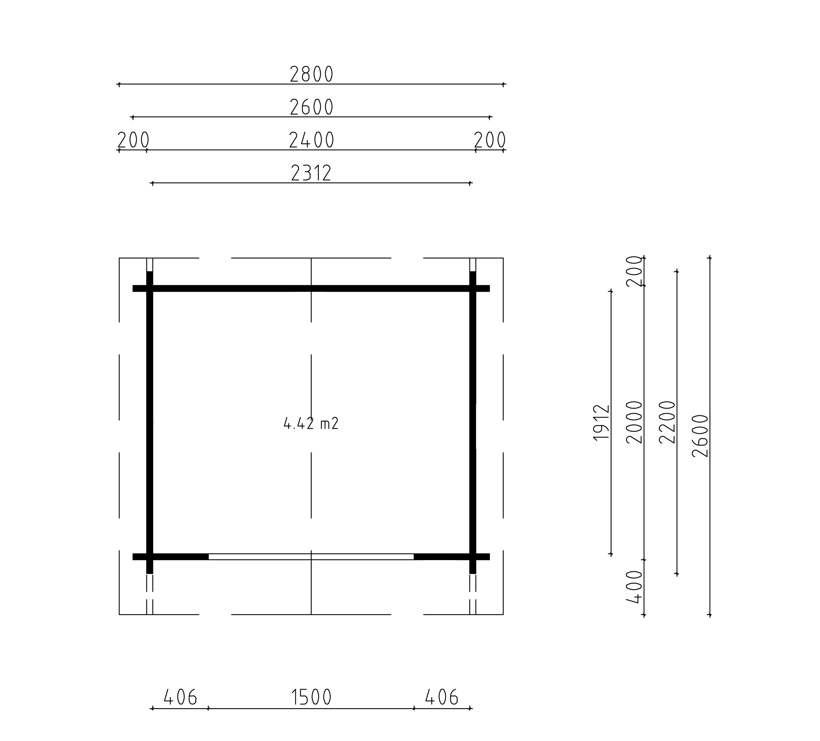 Fjordholz Gartenhaus Modell Lexi 44 C Premium