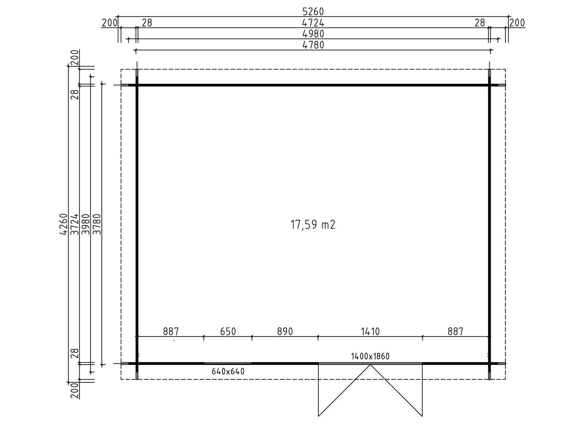 Fjordholz Gartenhaus Modell Linz 28 G| Rabatt: 26%|5x4m