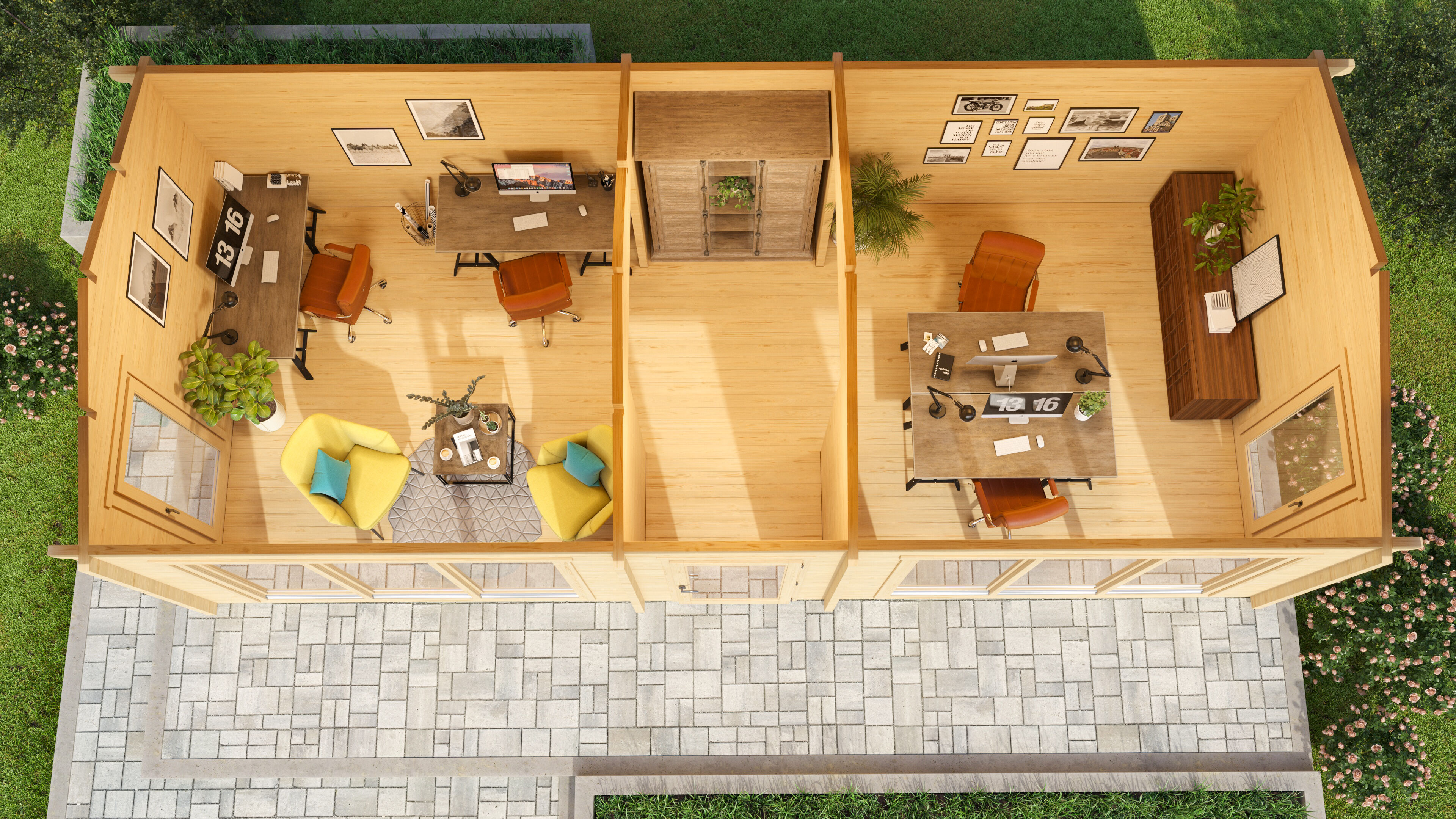 Fjordholz Gartenhaus Modell Officehouse 44