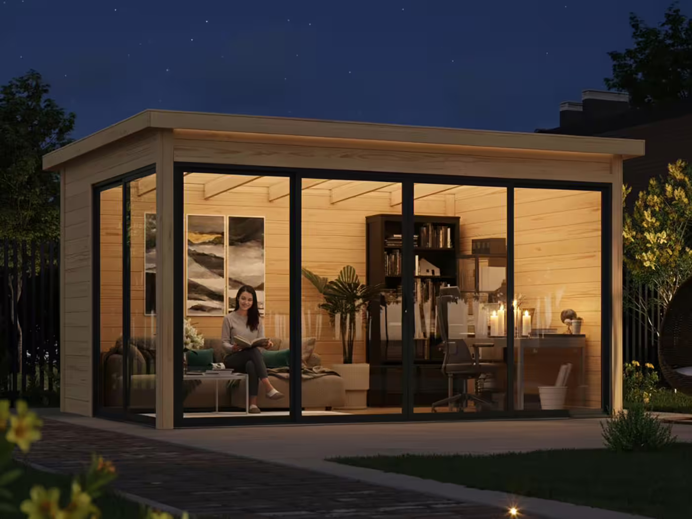 Fjordholz Gartenhaus Modell Office IsoSlide 3| Rabatt: 23%