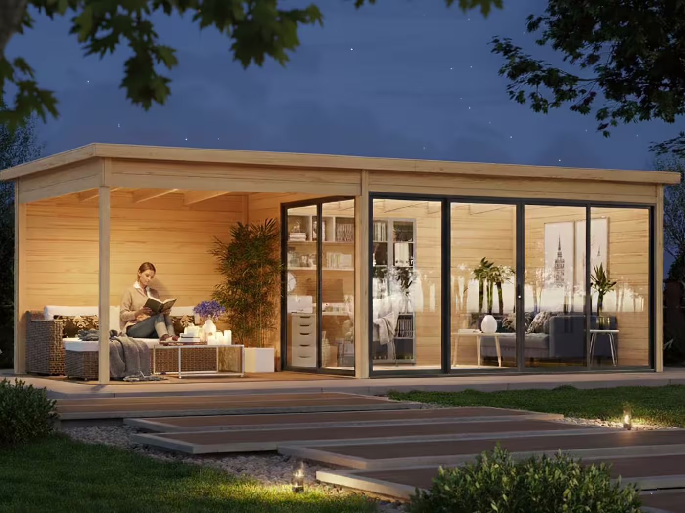 Fjordholz Gartenhaus Modell Office IsoSlide 3 SD| Rabatt: 26%