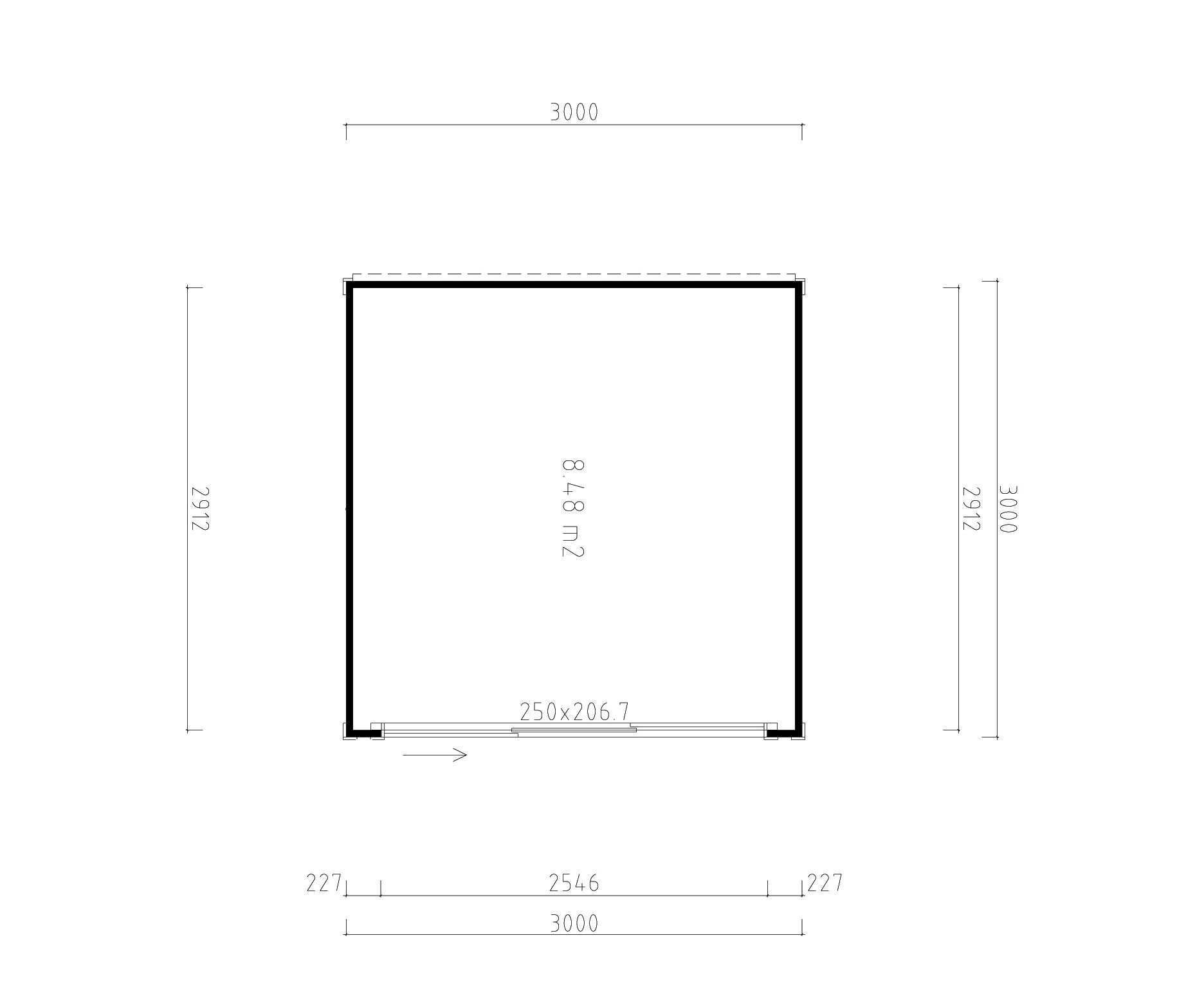 Fjordholz Gartenhaus Modell Q-BIC Alu 44 G
