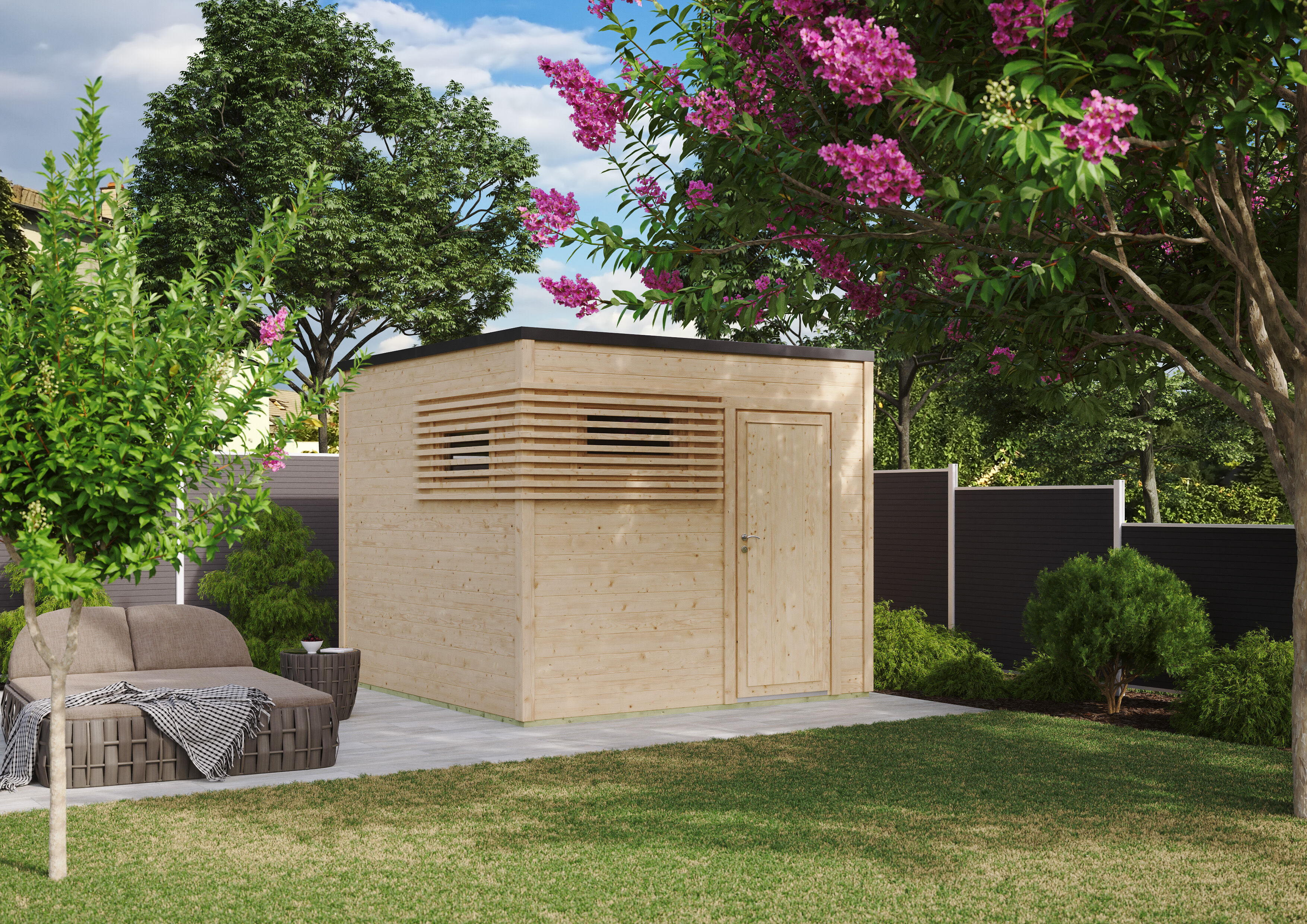 Fjordholz Gartenhaus Modell Q-BIC Modern 44 A Fjordholz Gartenhaus Modell Q-BIC Modern 44 A