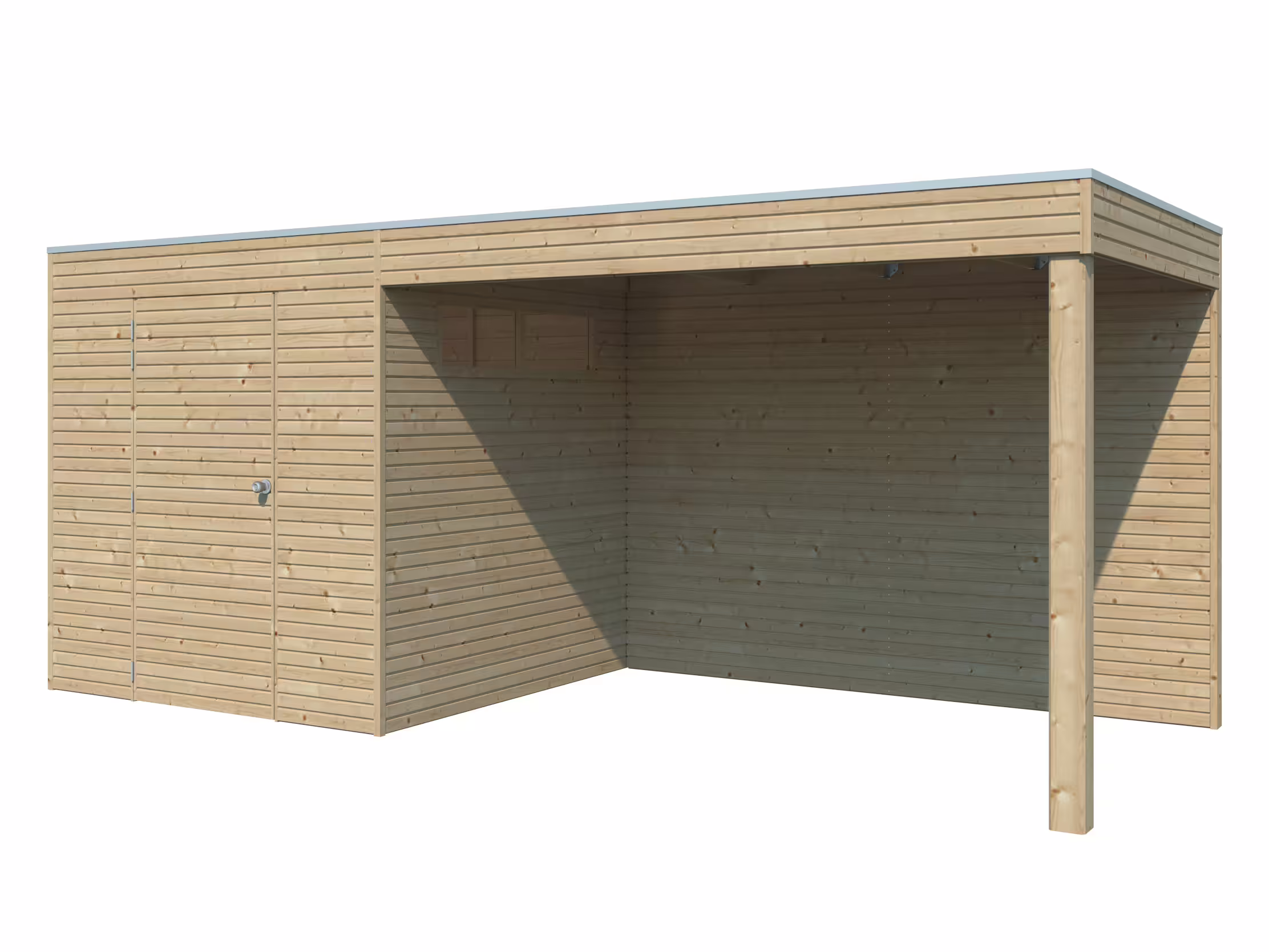 Gartenhaus Modell QB-Line 4,41 m² + Anbau| Rabatt: 29%