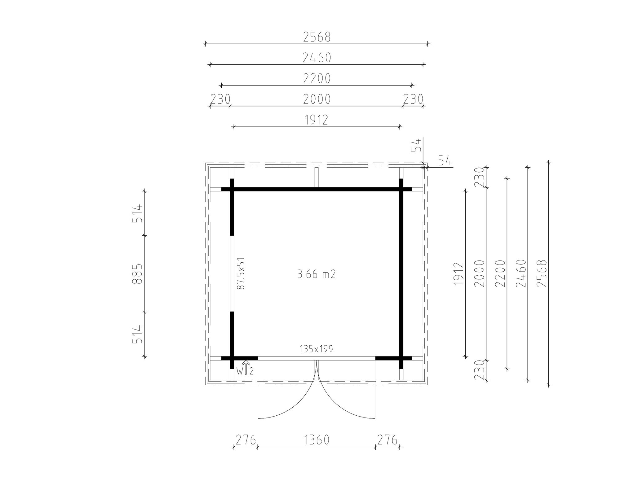 Fjordholz Gartenhaus Modell Rob 28 A