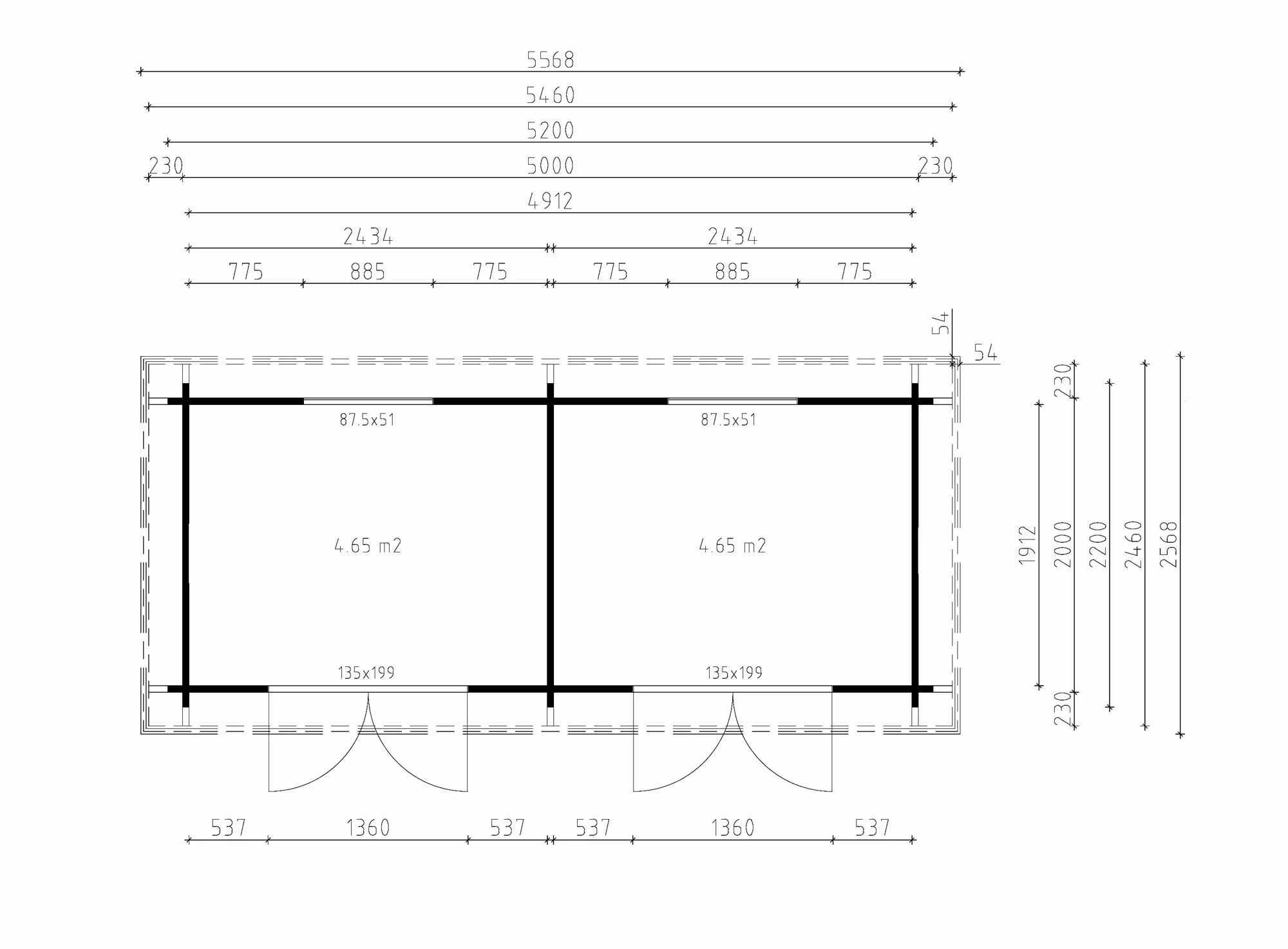 Fjordholz Gartenhaus Modell Rob 44 B| Rabatt: 26%|5x2m
