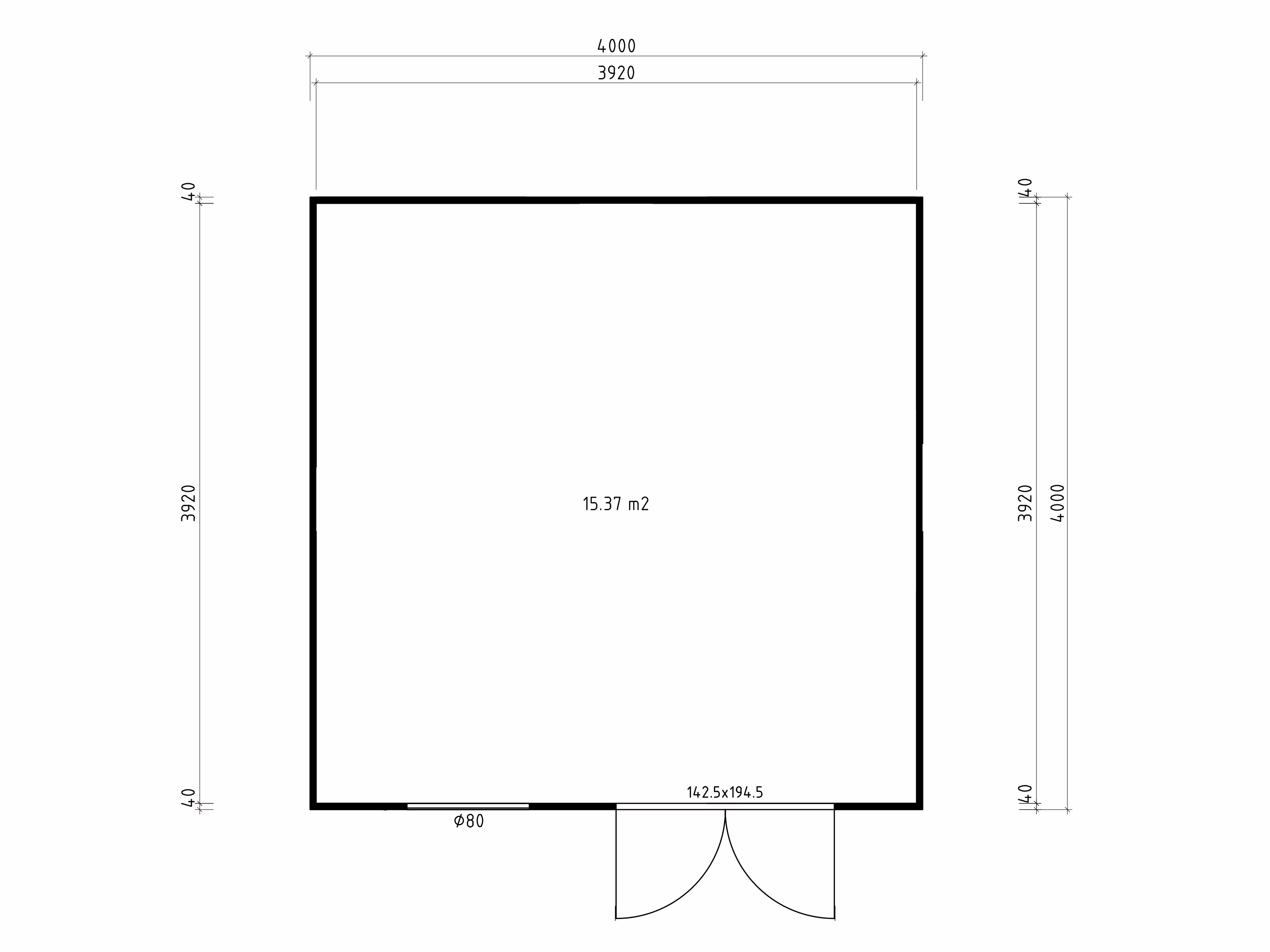 Fjordholz Gartenhaus Modell Rondo 40 D| Rabatt: 26%