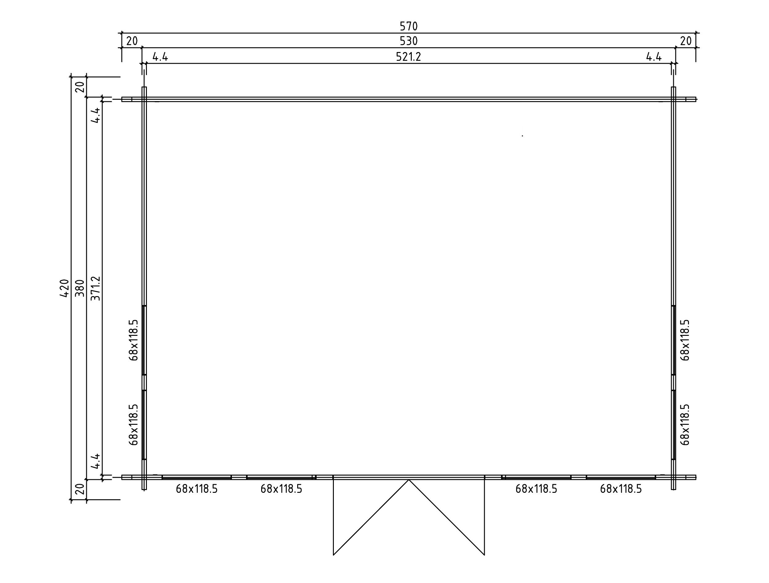 Fjordholz Gartenhaus Modell Teehaus Leeds 44| Rabatt: 26%|5x4m