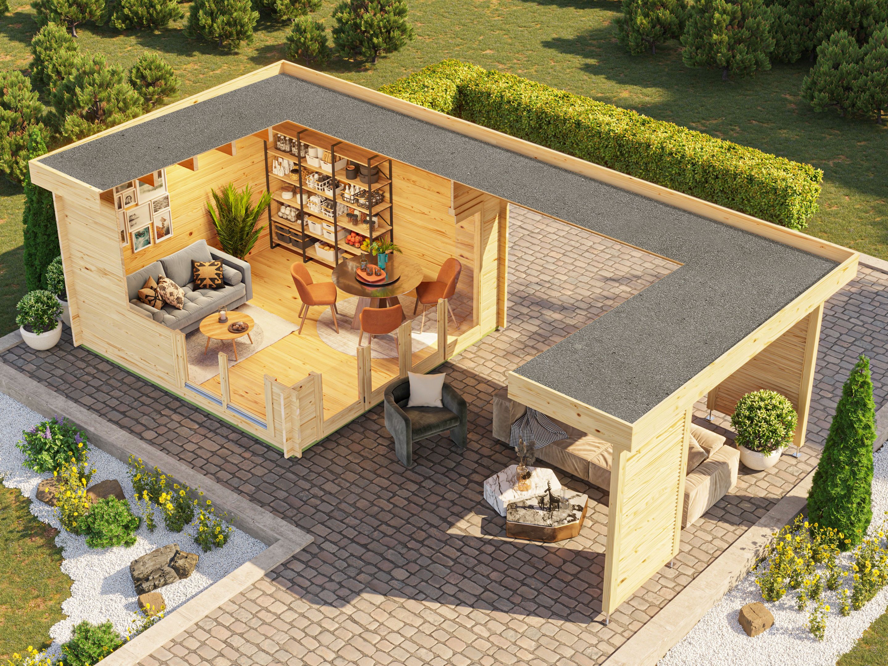 Fjordholz Gartenlounge Modell Carlise 44
