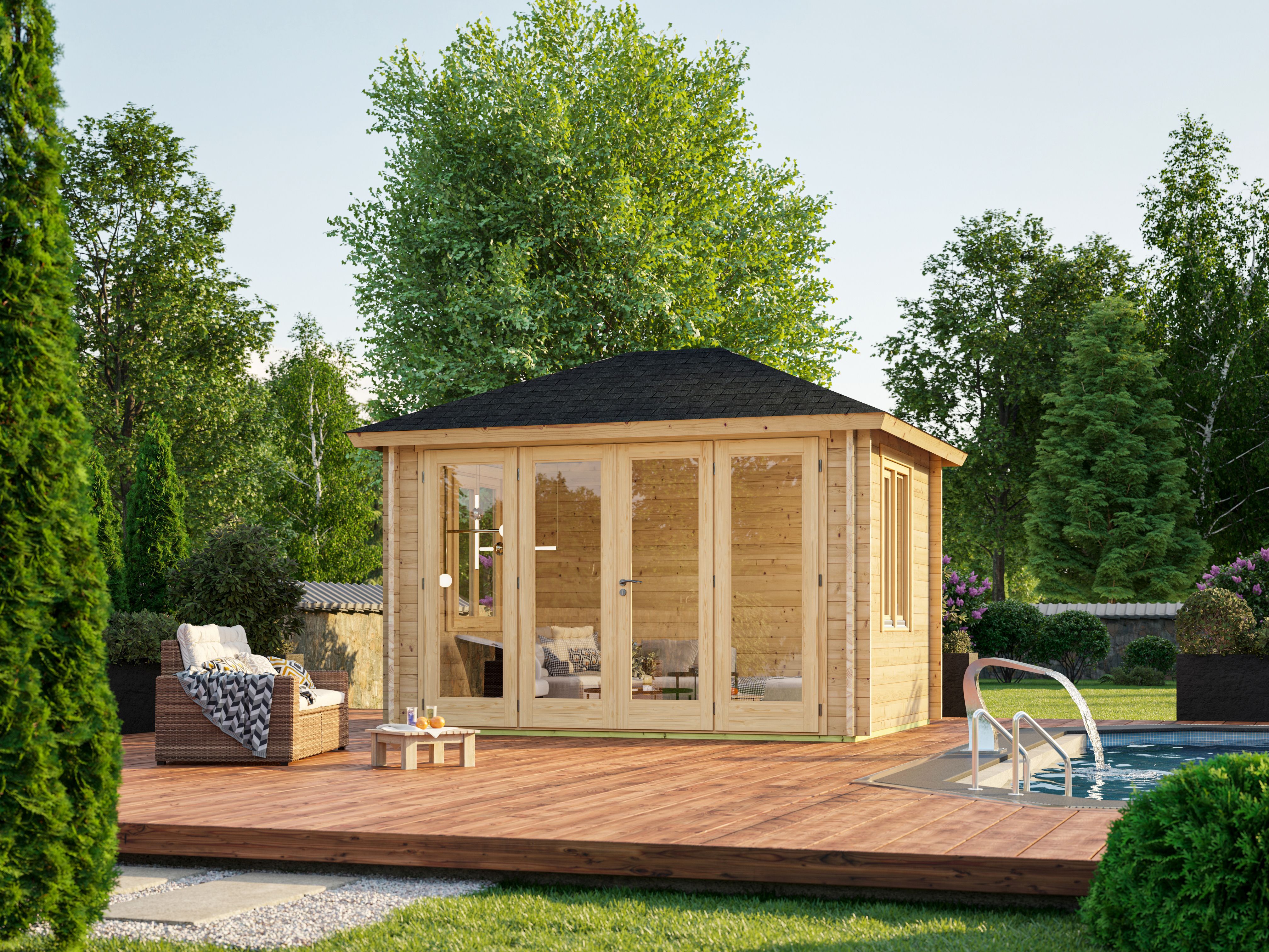 Fjordholz Gartenlounge Modell Kiano 44 F Fjordholz Gartenlounge Modell Kiano 44 F