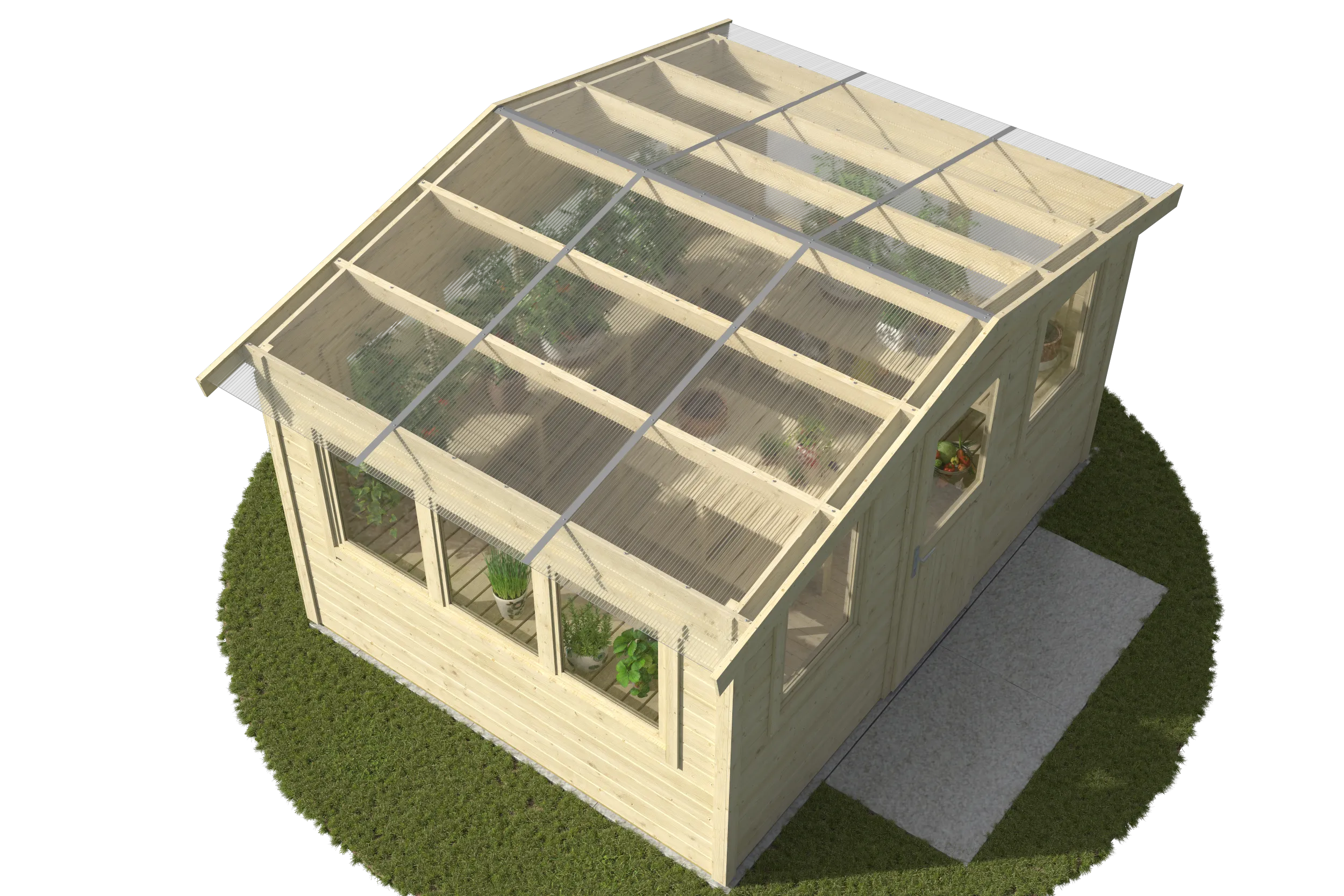 Fjordholz Gewächshaus aus Holz Modell 28 C| Rabatt: 26%