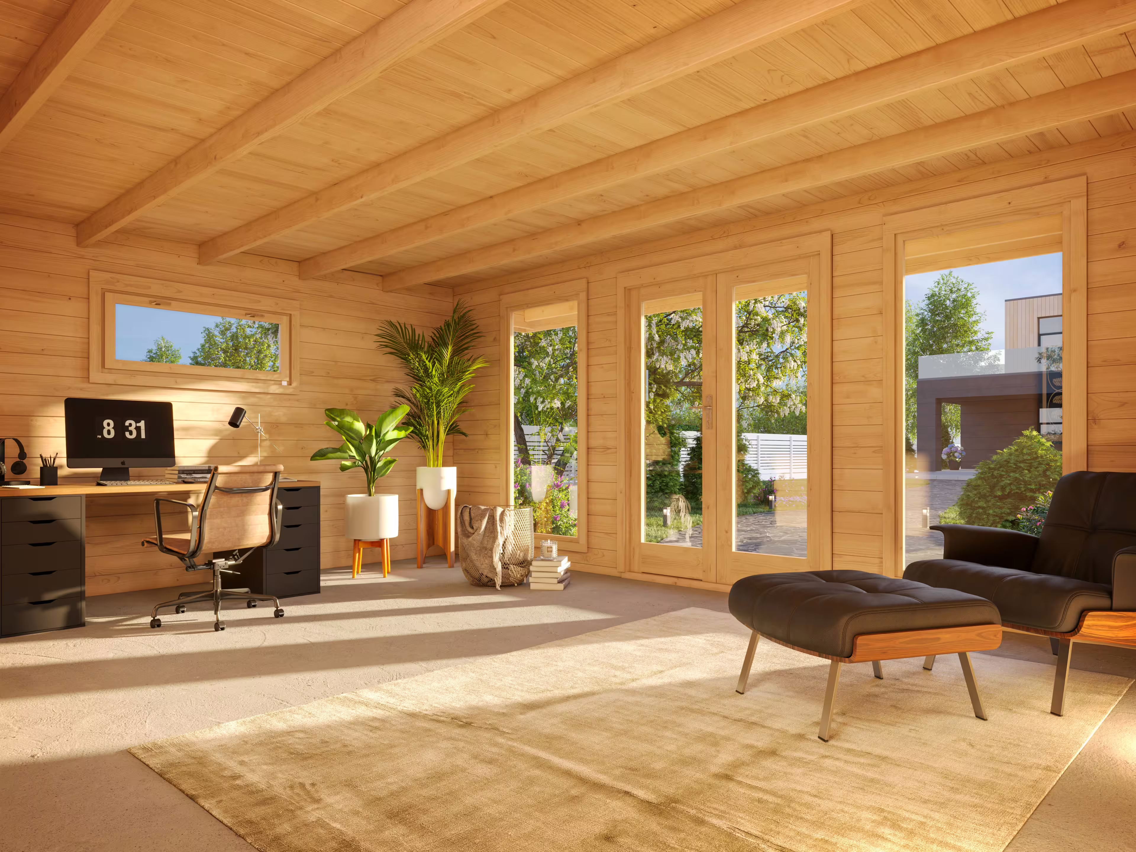 6x4m Modernes Fjordholz Gartenhaus mit Flachdach Modell| Rabatt: 26% 6x4m Modernes Fjordholz Gartenhaus mit Flachdach Modell| Rabatt: 26%