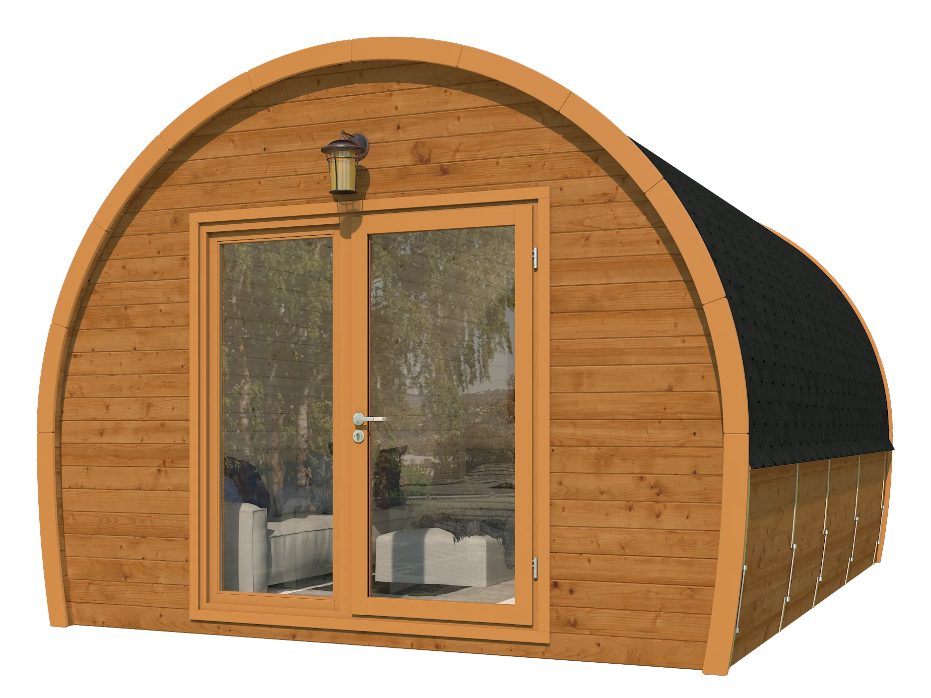 Premium Campinghaus Modell Western isoliert| Rabatt: 26%|6x4m