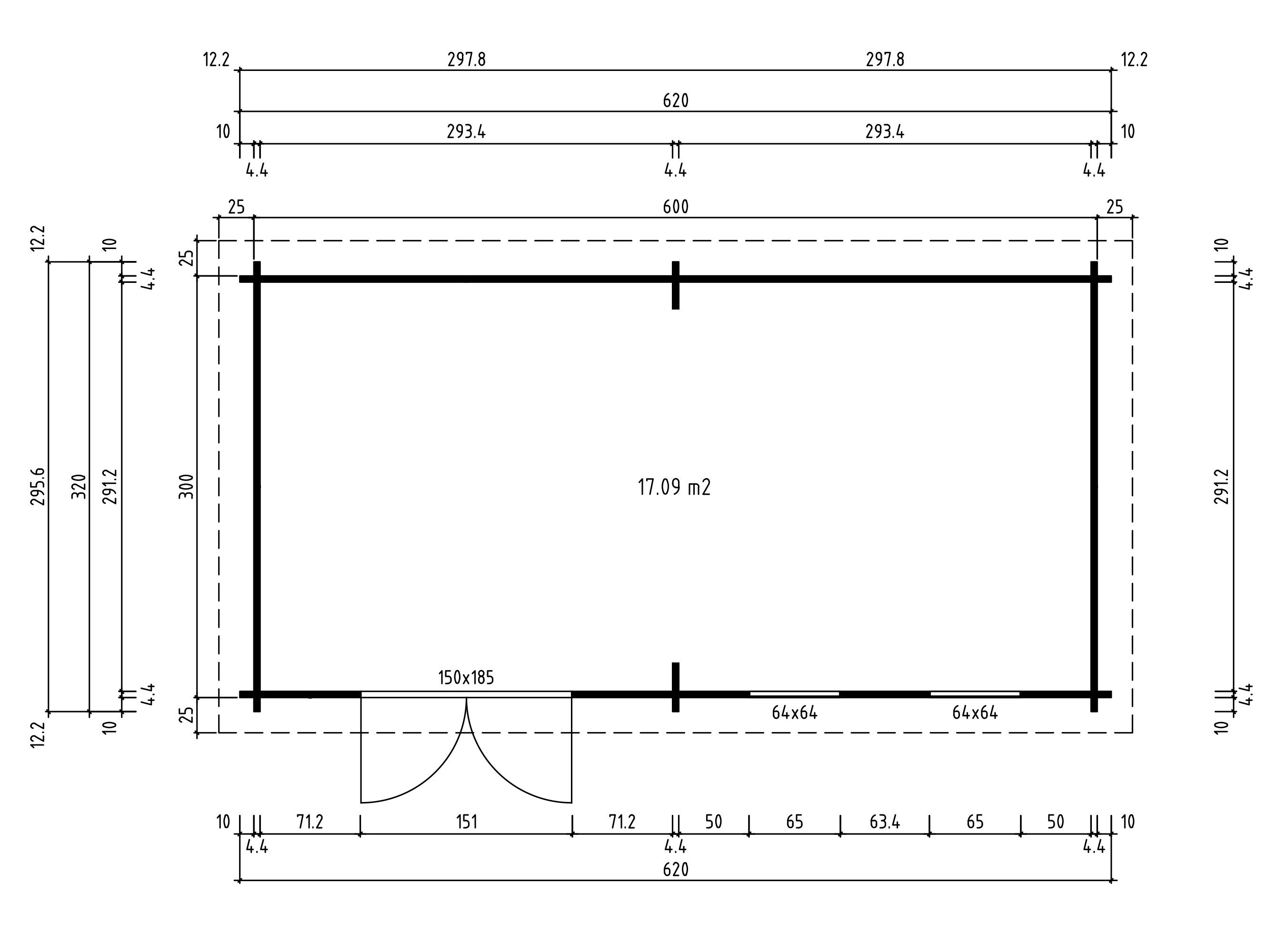Fjordholz Pultdach Gartenhaus Modell Ezra 6D