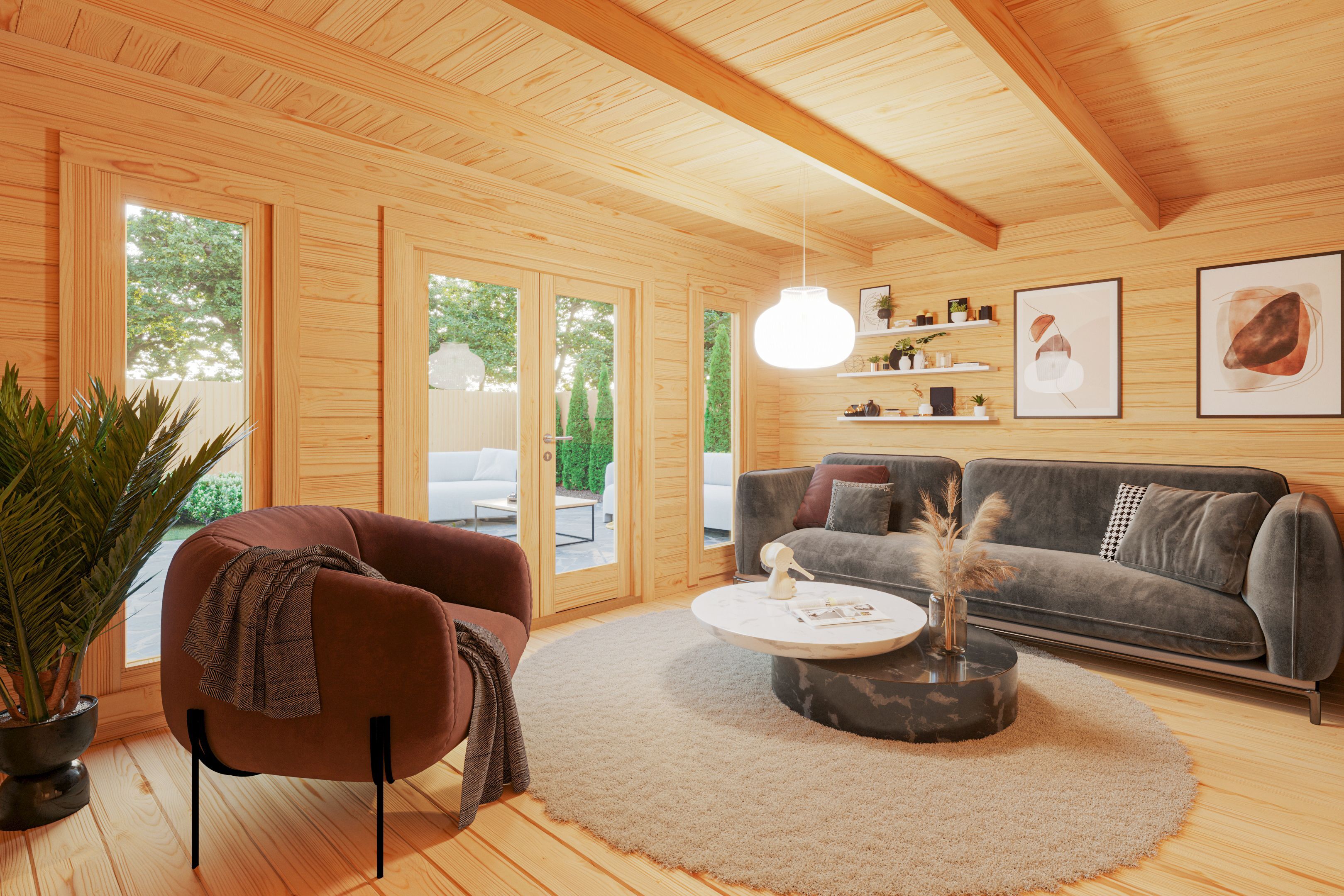 Fjordholz Pultdach Gartenhaus Modell Mali 28 B