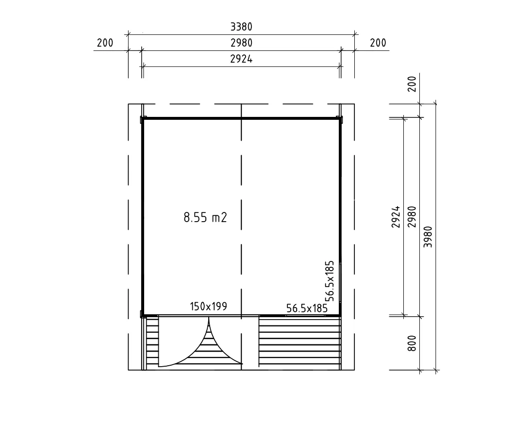 Fjordholz Satteldach Gartenhaus Modell Monica 28 C| Rabatt: 26%|4x3m