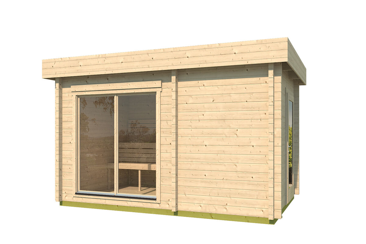Fjordholz Saunahaus Modell Cube Klassik 70 C