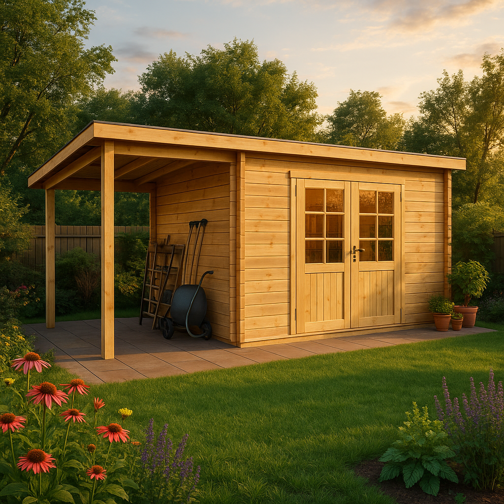 Pultdach Gartenhaus Maria mit Schleppdach|5x3m|Rabatt:43%