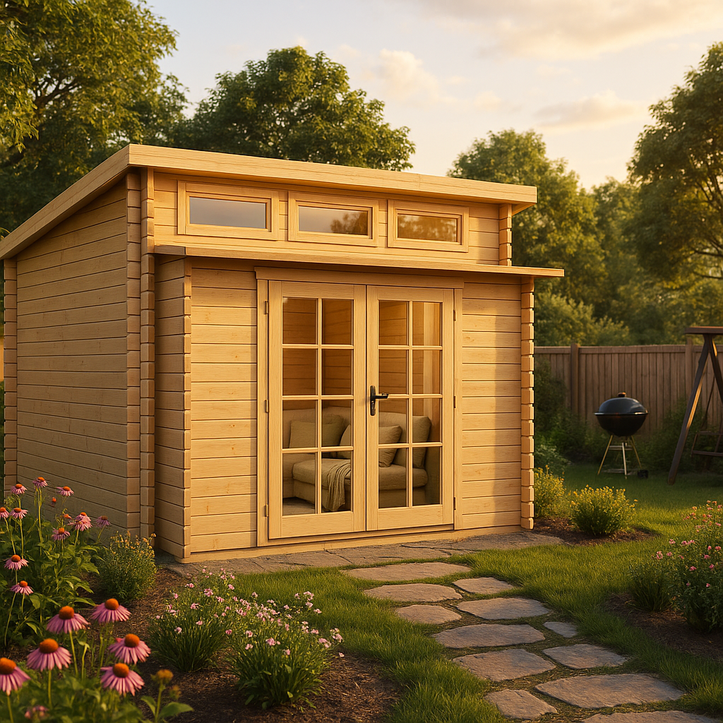Fjordholz Pultdach Gartenhaus Modell Aktiva-28 B Fjordholz Pultdach Gartenhaus Modell Aktiva-28 B