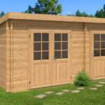 Pultdach Gartenhaus Modell Ella 28-C mit Anbau| Rabatt: 26%