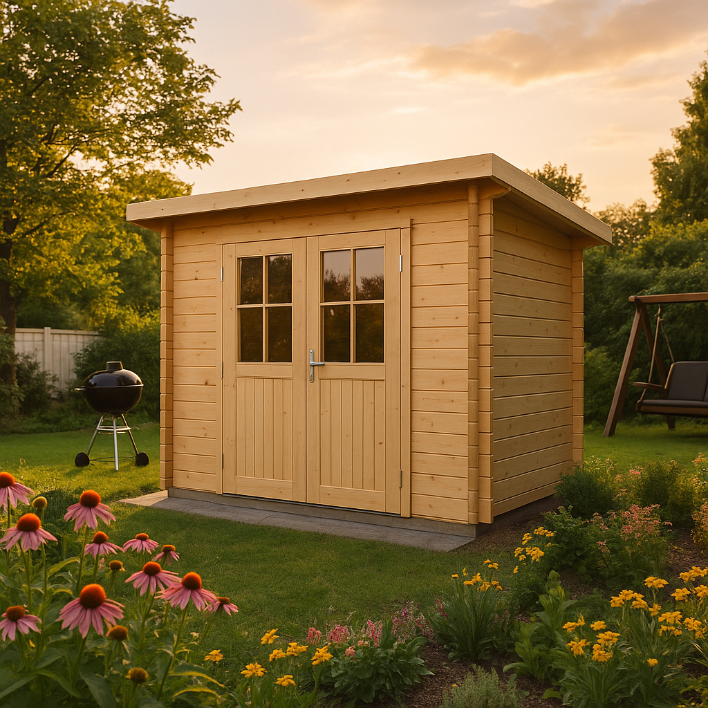 Fjordholz Pultdach Gartenhaus Modell Ezra 2D Fjordholz Pultdach Gartenhaus Modell Ezra 2D