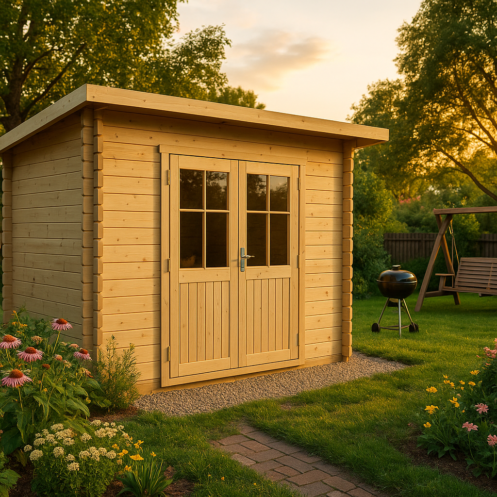 Fjordholz Pultdach Gartenhaus Modell Ezra 2D Fjordholz Pultdach Gartenhaus Modell Ezra 2D