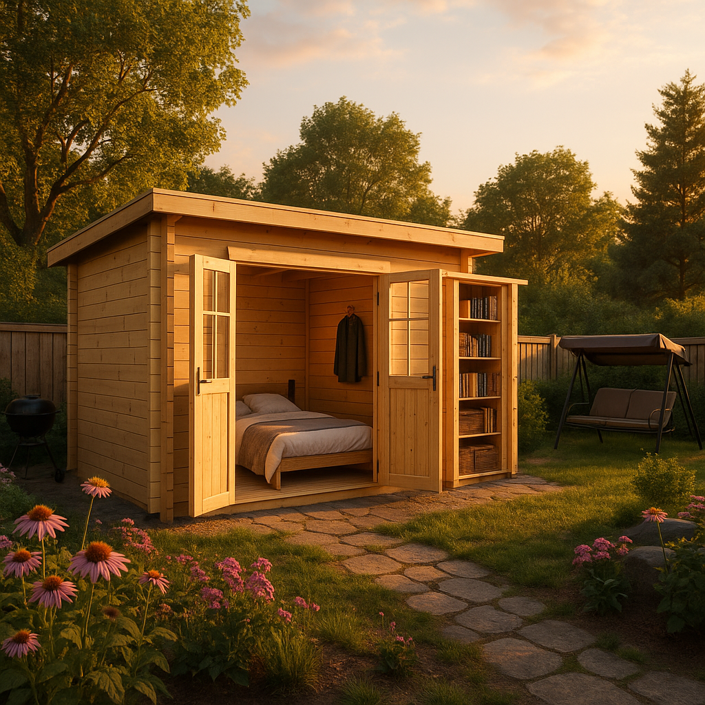 Fjordholz Pultdach Gartenhaus Modell Ezra 2H
