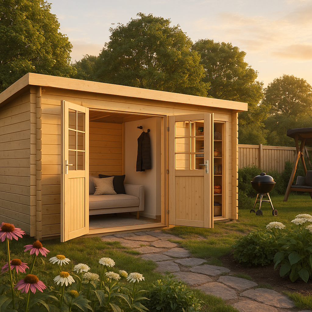 Fjordholz Pultdach Gartenhaus Modell Ezra 2H Fjordholz Pultdach Gartenhaus Modell Ezra 2H