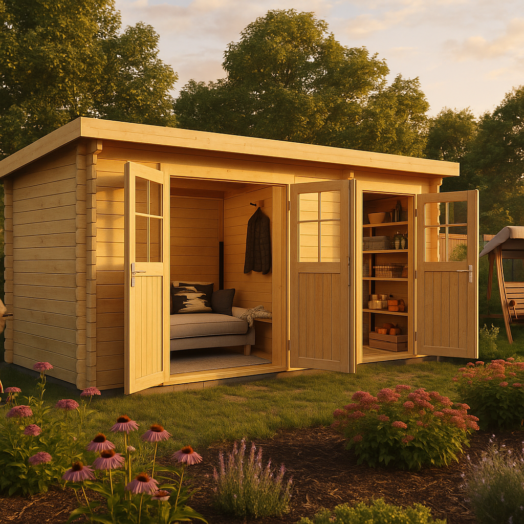 Fjordholz Pultdach Gartenhaus Modell Ezra 2H Fjordholz Pultdach Gartenhaus Modell Ezra 2H