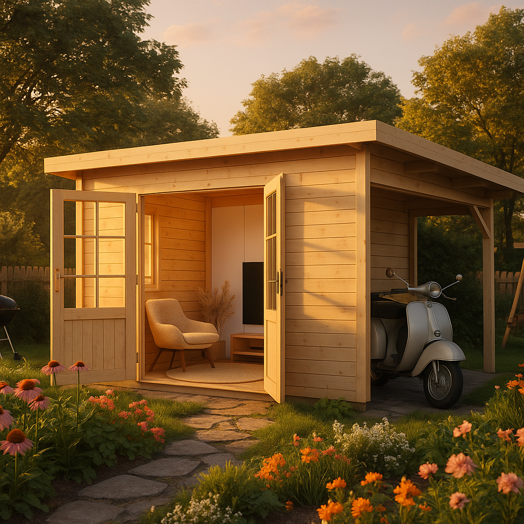 Fjordholz Pultdach Gartenhaus Modell Ezra 2I| Rabatt: 26%|6x3m