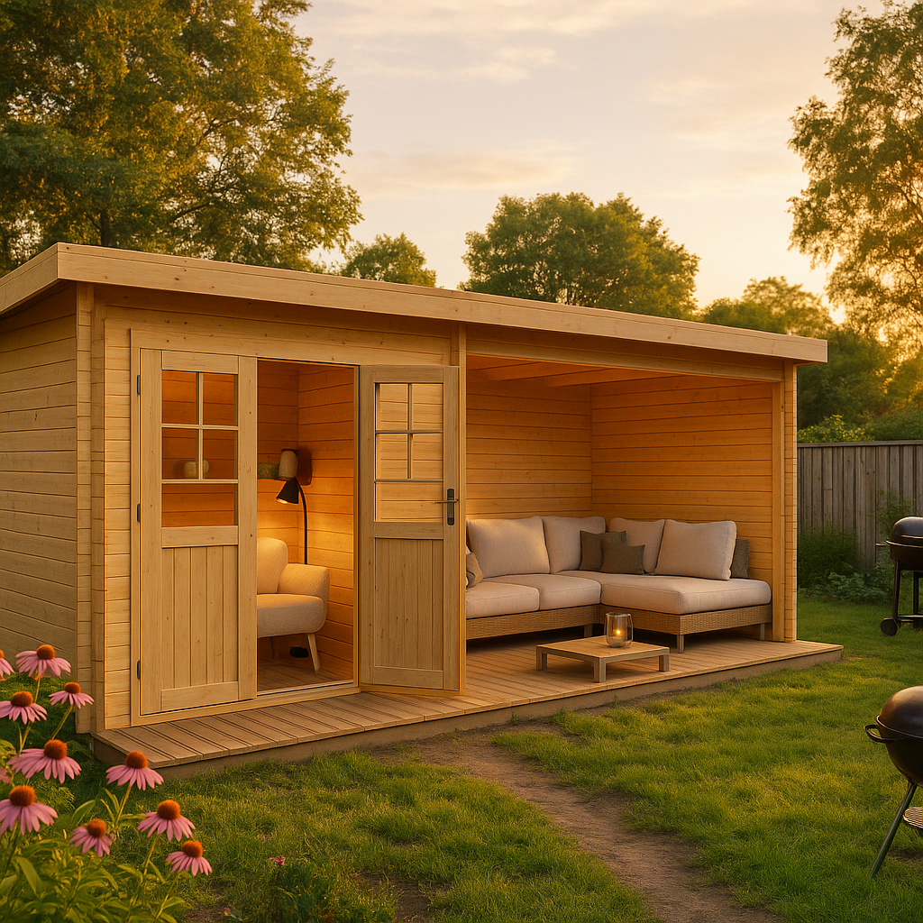 Fjordholz Pultdach Gartenhaus Modell Ezra 2J