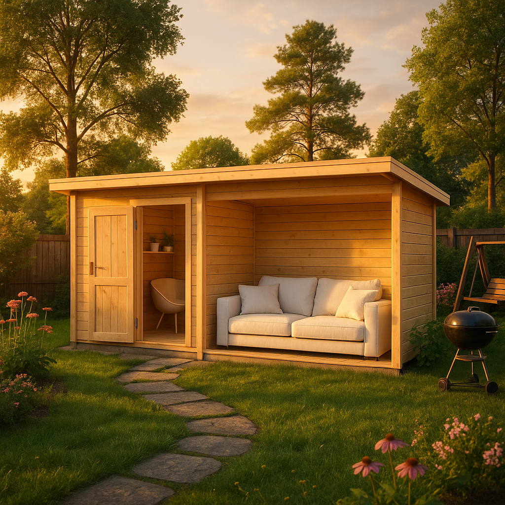 Fjordholz Pultdach Gartenhaus Modell Ezra 2J