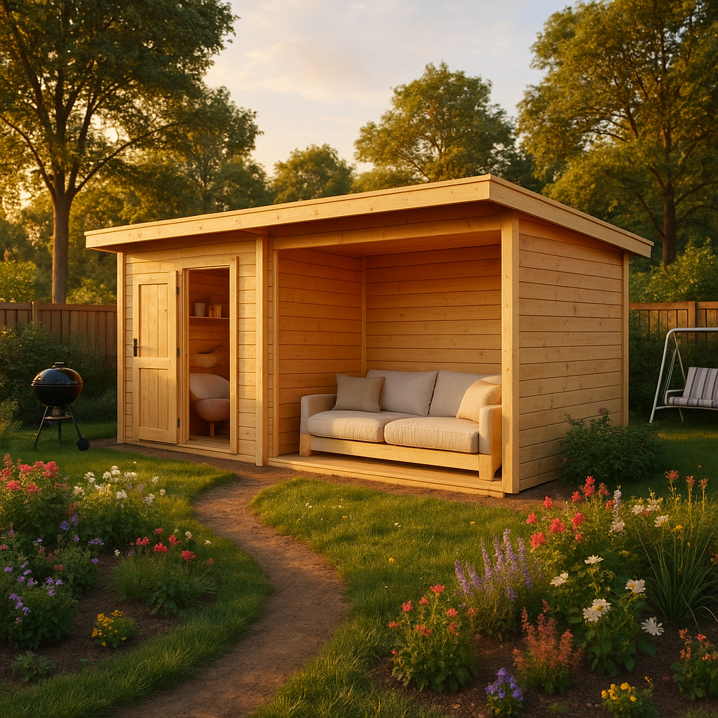Fjordholz Pultdach Gartenhaus Modell Ezra 2J