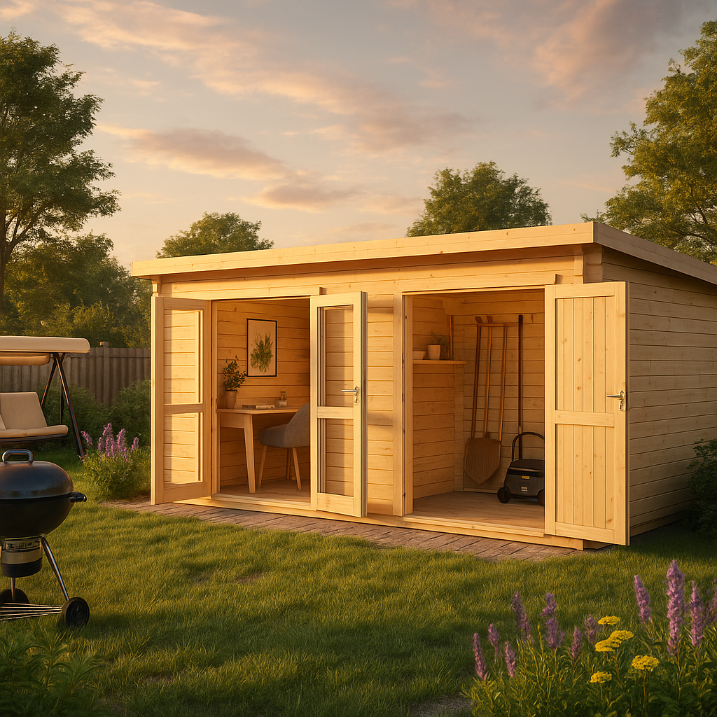 Fjordholz Pultdach Gartenhaus Modell Ezra 2P Fjordholz Pultdach Gartenhaus Modell Ezra 2P