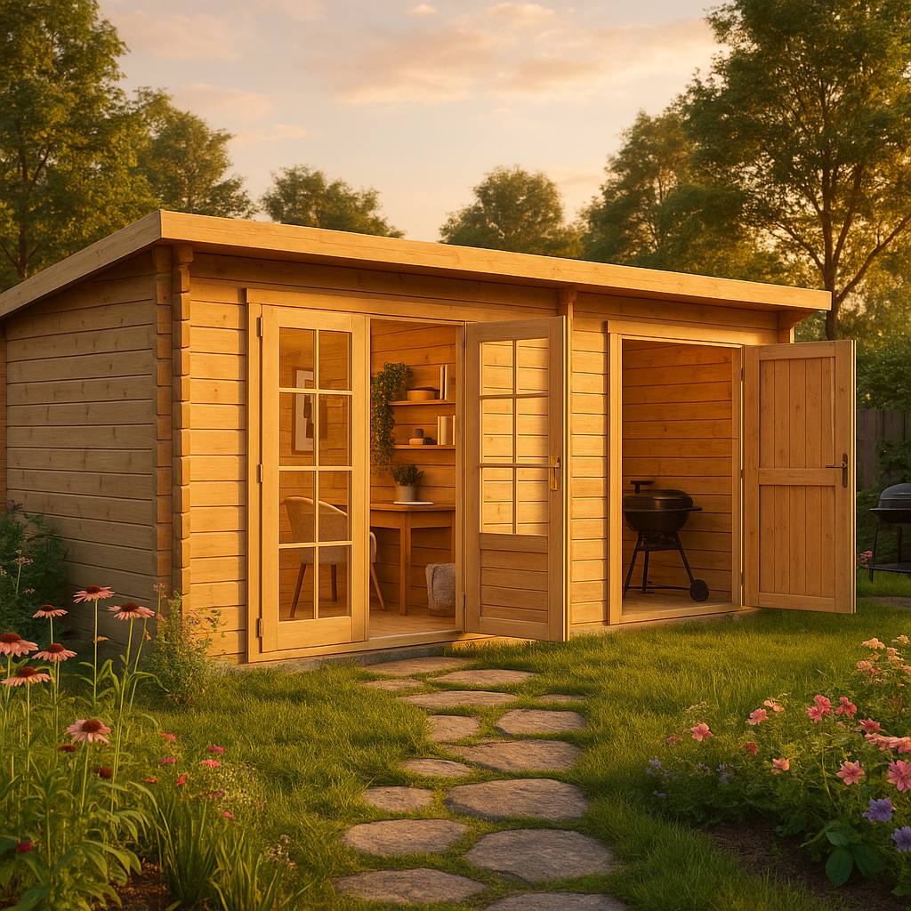 Fjordholz Pultdach Gartenhaus Modell Ezra 2P, Kief