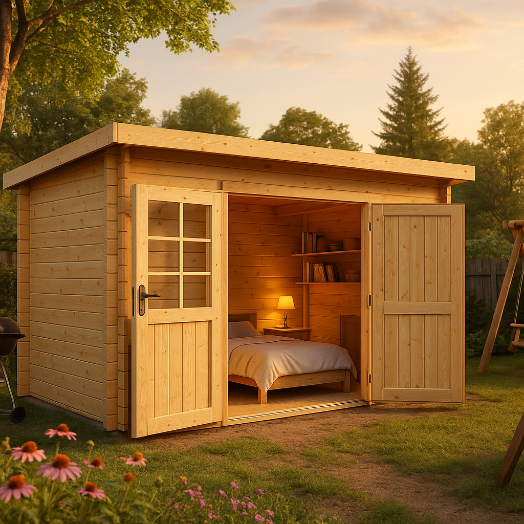 Fjordholz Pultdach Gartenhaus Modell Ezra 3L| Rabatt: 26%|4x3m