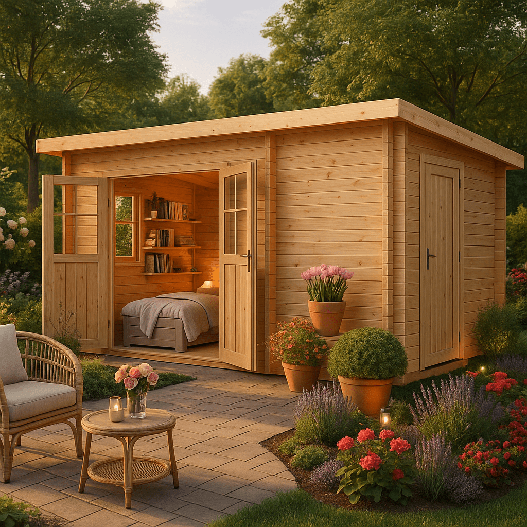 Fjordholz Pultdach Gartenhaus Modell Ezra 3L| Rabatt: 26%|4x4m