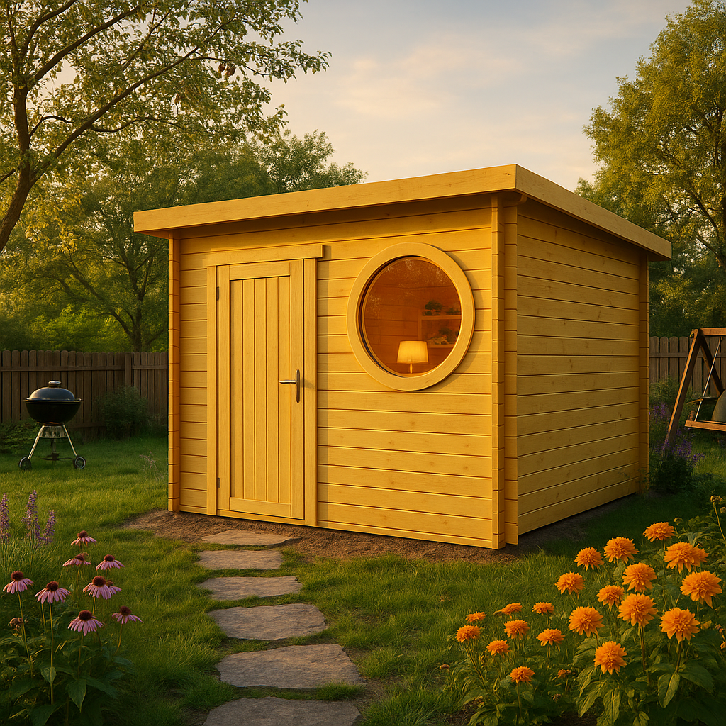 Fjordholz Pultdach Gartenhaus Modell Ezra 3N