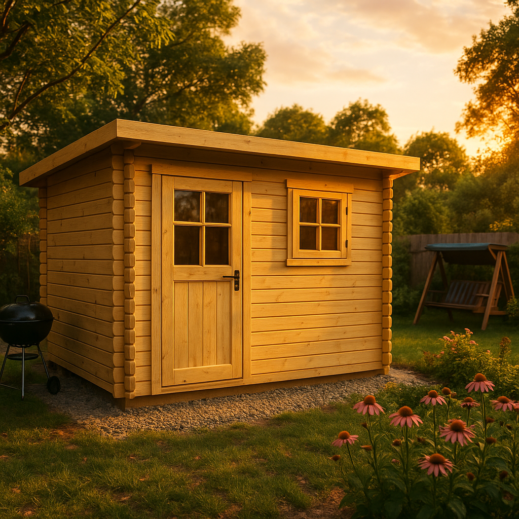 Fjordholz Pultdach Gartenhaus Modell Ezra 4B Fjordholz Pultdach Gartenhaus Modell Ezra 4B