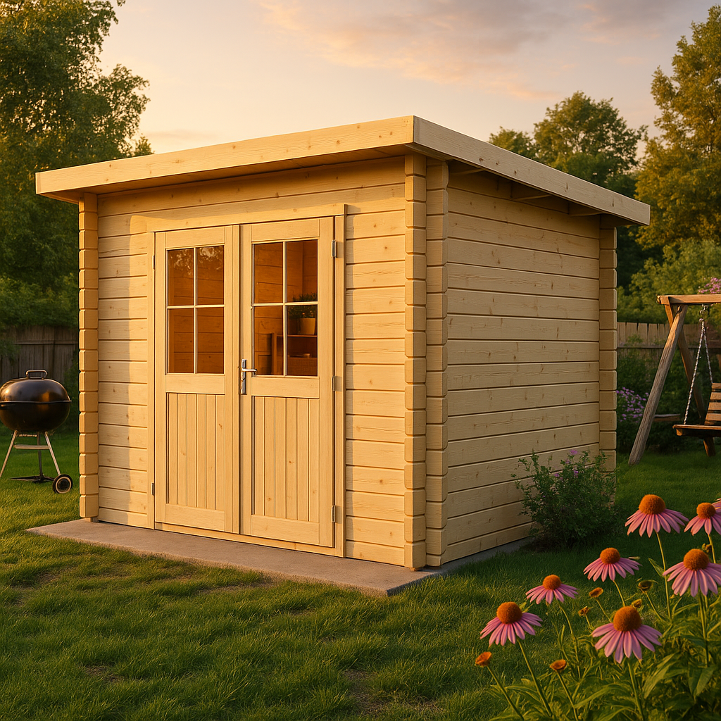 Fjordholz Pultdach Gartenhaus Modell Ezra 4D Fjordholz Pultdach Gartenhaus Modell Ezra 4D