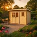 Fjordholz Pultdach Gartenhaus Modell Ezra 4F| Rabatt: 26%|4x3m