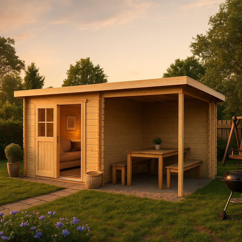 Fjordholz Pultdach Gartenhaus Modell Ezra 4J Fjordholz Pultdach Gartenhaus Modell Ezra 4J